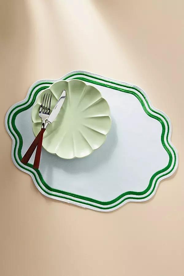 Madeline Embroidered Cotton Placemat - Image 0