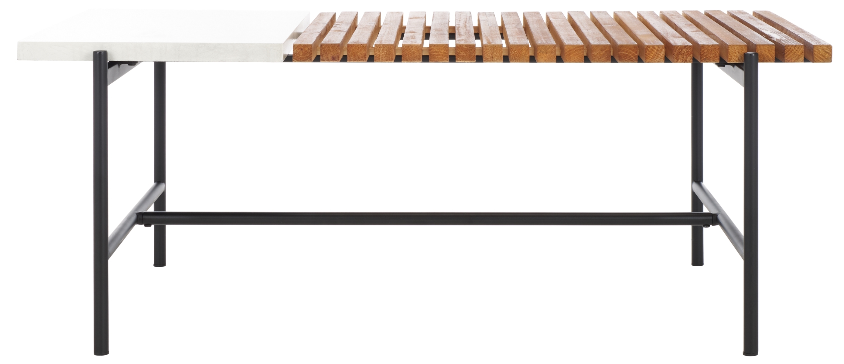 Dallas Coffee Table - Brown / White - Safavieh - Image 0