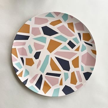 Tramake Terrazzo Pattern Dinner Plates, Pink, Set of 4 - Image 0