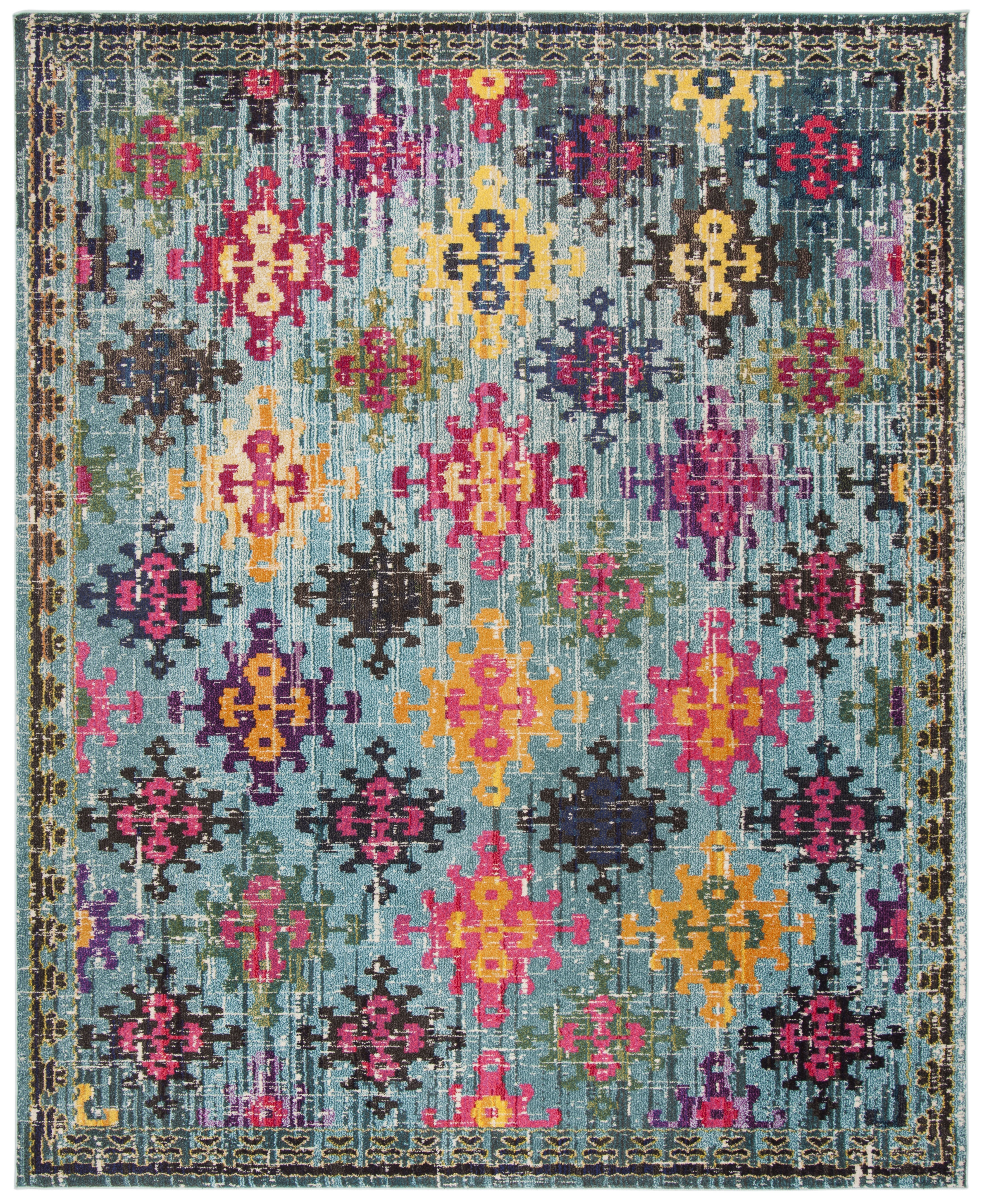 Arlo Home Woven Area Rug, MNC244N, Blue/Multi,  8' X 10' - Image 0