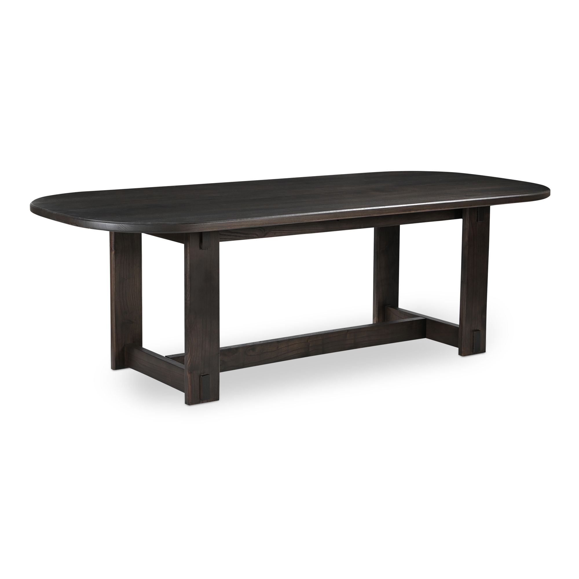 Glenn Oval Dining Table Dark Brown - Image 1