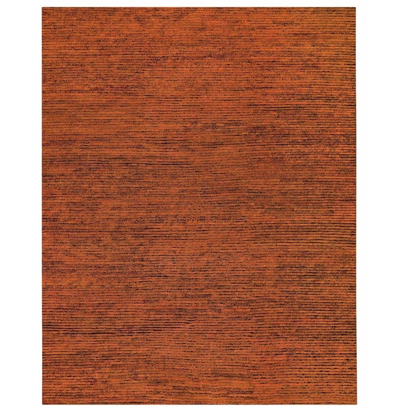 Tufenkian Hidden Path Dyed Tangerine Area Rug Rug Size: Rectangle 9' x 12' - Image 0