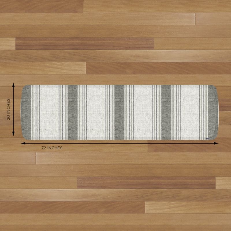 GelPro Elite Landon Stripe Grey Harbor Kitchen Mat, 20"x72" - Image 2