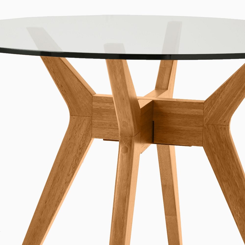 Jensen Round Table, Glass/Acorn - Image 2