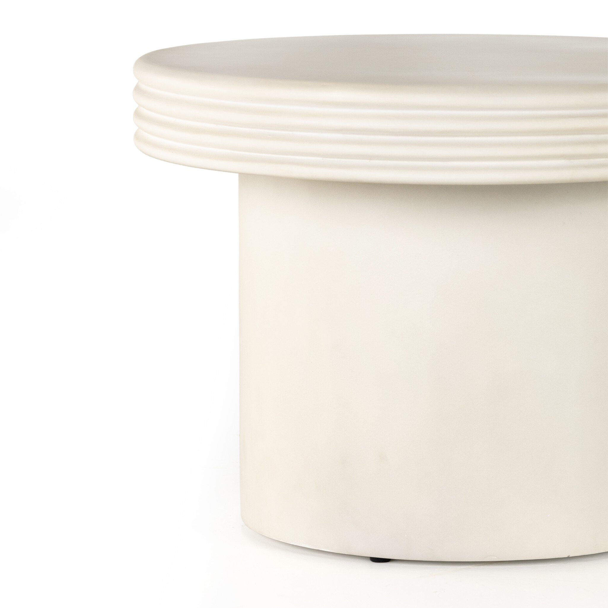 Grecia Outdoor End Table - White Concrete - Image 9