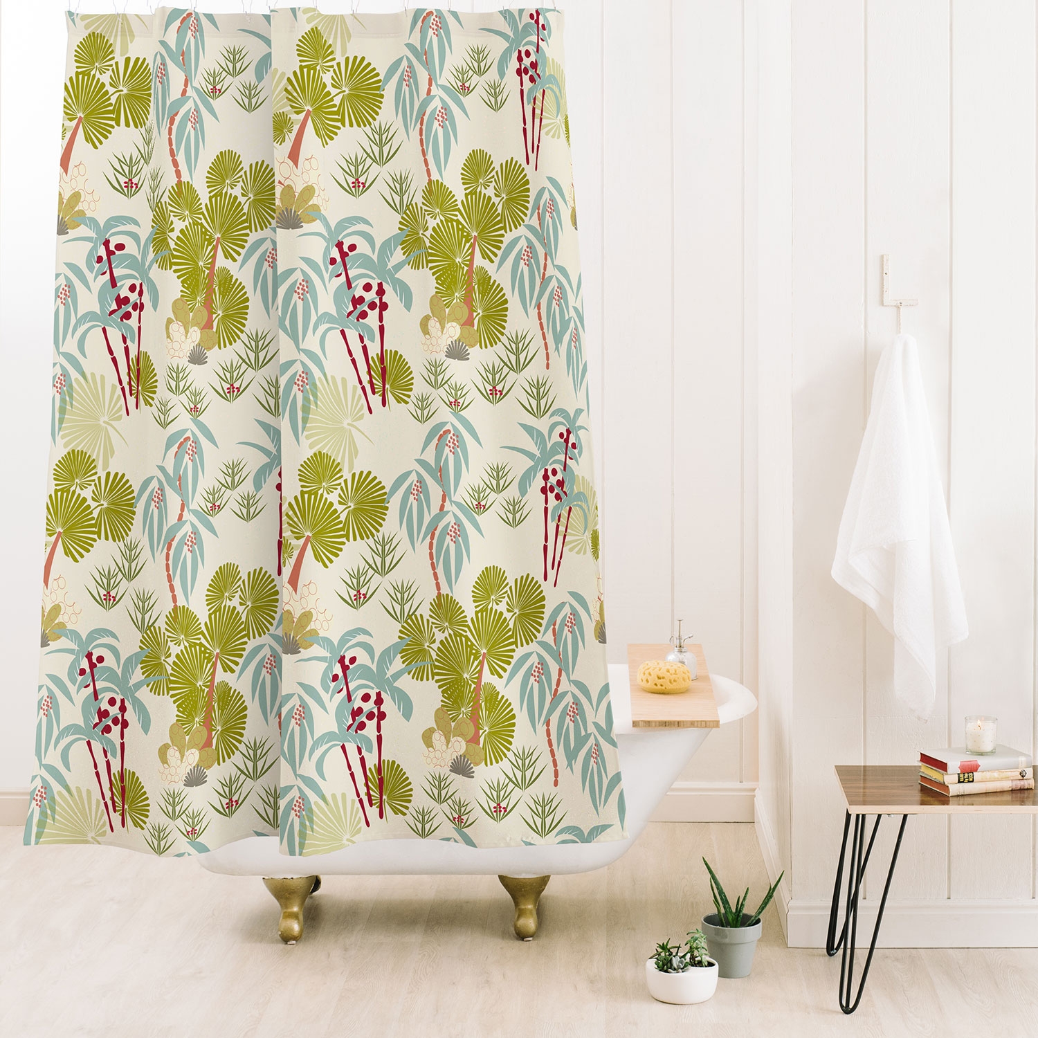 Tropical Spring by Mirimo - Shower Curtain Standard 71" x 74" with Liner and Rings - Image 1