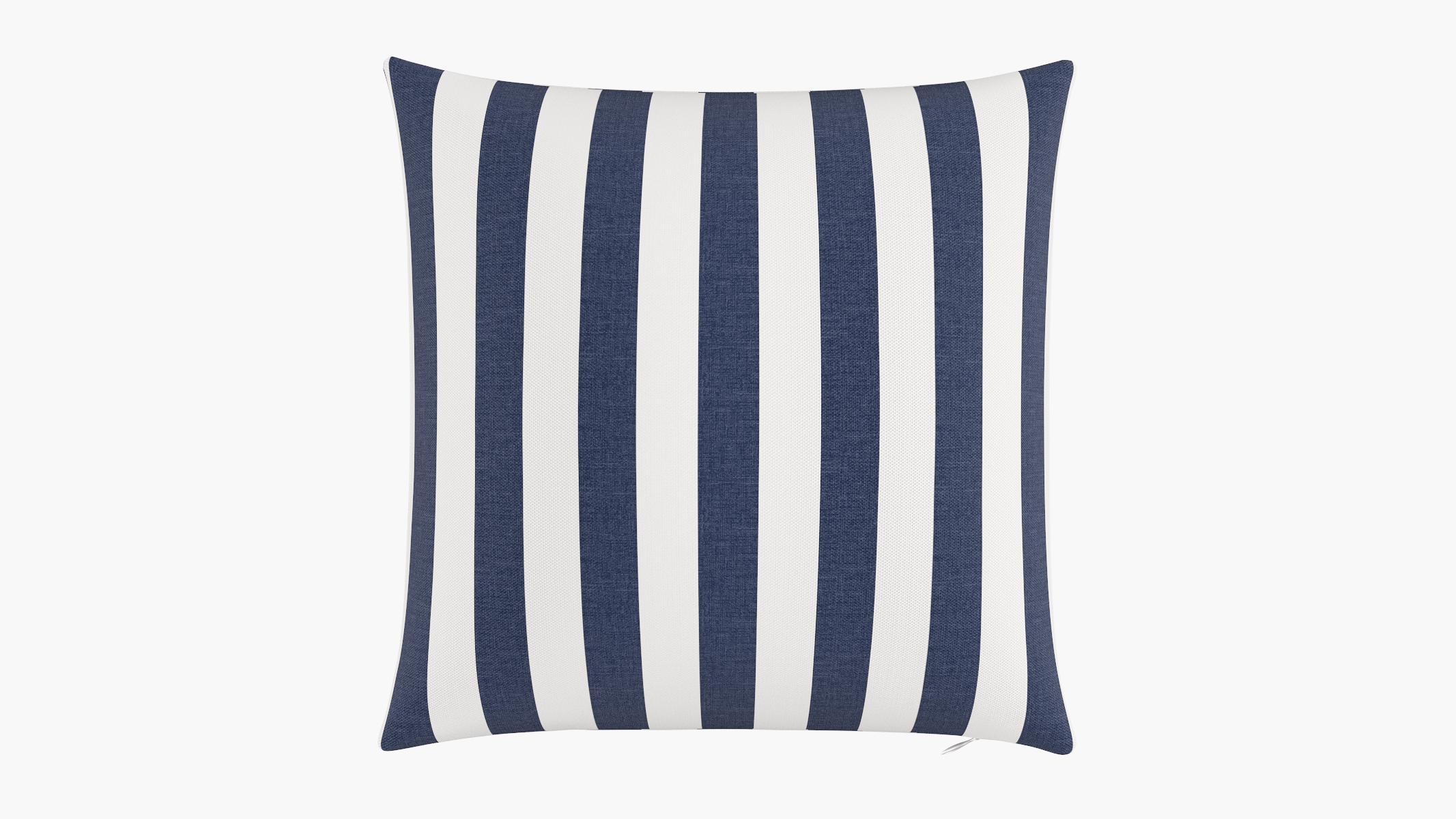 Throw Pillow 20", Navy Cabana Stripe, 20" x 20" - Image 0