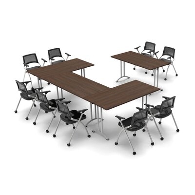 Bedfordshire Rectangular Conference Table and Chair Set - Image 0