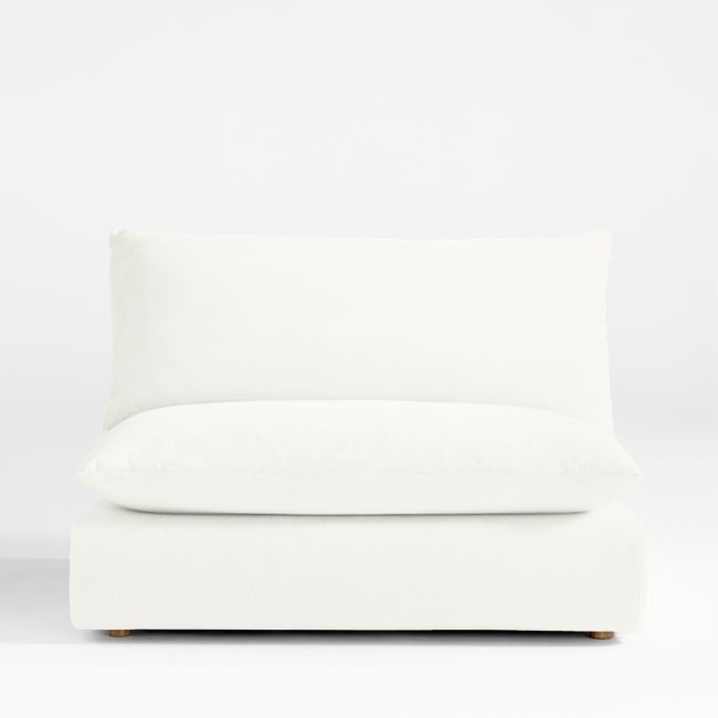 Unwind Armless Slipcovered Chair - Image 0