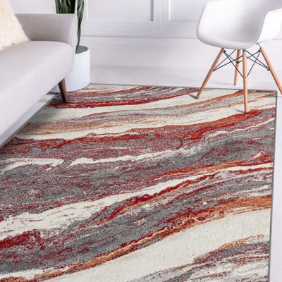 Alayana Marble Abstract Area Rug - Image 0