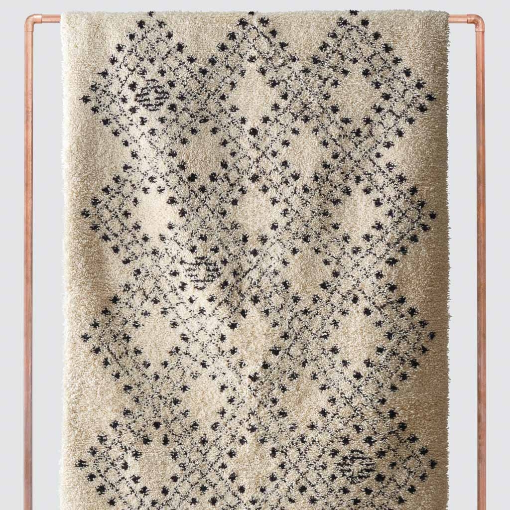 The Citizenry Aziza Hand-Knotted Beni Ourain Area Rug | 8' x 10' | Black - Image 0