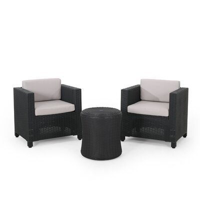 Arabella 3 Piece Rattan Seating Group with Cushions - Image 0