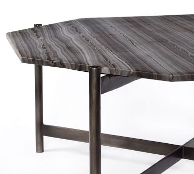 Montague Marble Coffee Table, Ebony - Image 5