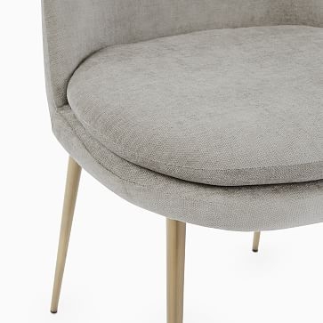 Finley Low Back Dining Chair,Individual, Performance Coastal Linen, Dove, Gunmetal - Image 3