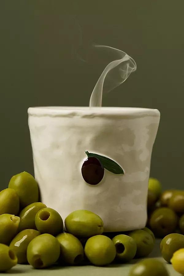 Bistro Fresh Olive Ceramic Candle - Image 0
