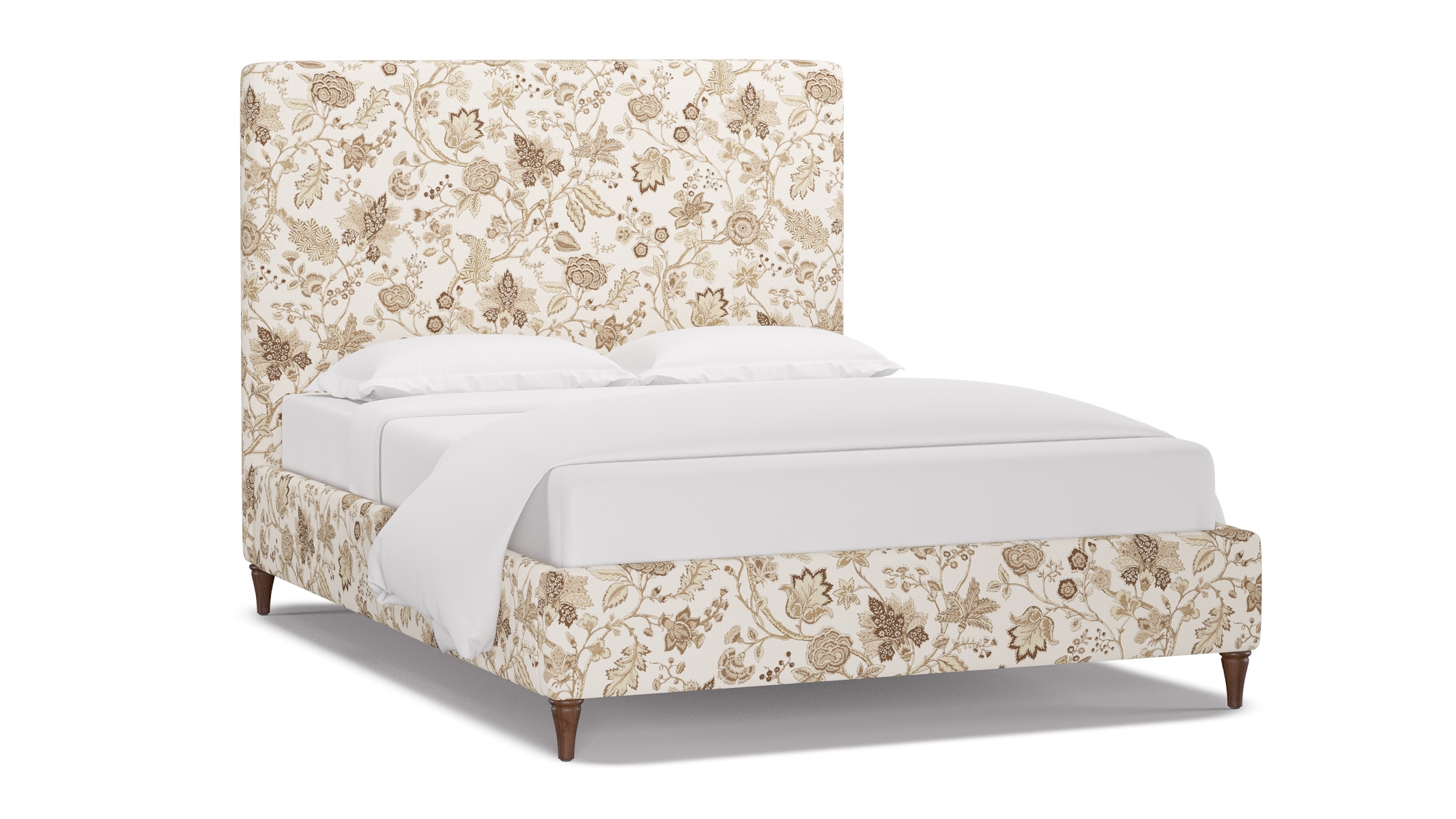Classic Bed, Tawny La Vendee, Walnut Decorative Tapered Leg, Queen - Image 1