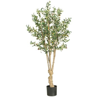 54" Artificial Olive Tree in Pot - Image 0