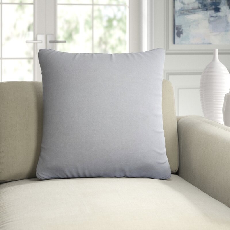 Eastern Accents Plush Cotton Throw Pillow Color: Gray - Image 0