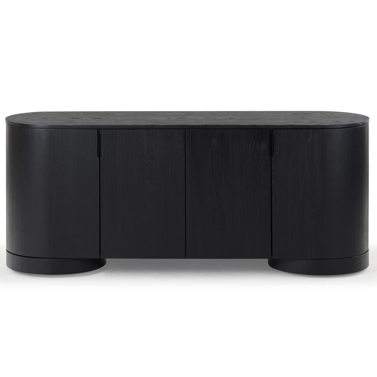 Jesbelina Oval Wood Sideboard - Black - Image 0