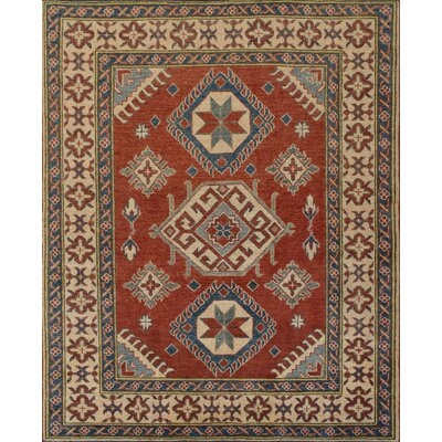 One-of-a-Kind Youngtown Hand-Knotted Red 4'5" x 5'6" Wool Area Rug - Image 0