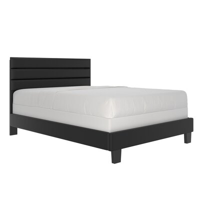 Queen Faux Leather Bed - Image 0