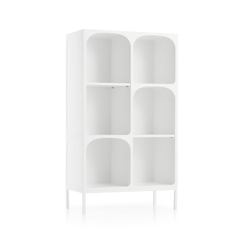 Anders White Cube Bookcase with Legs July 2022 - Image 1