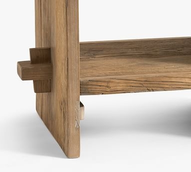 Easton Reclaimed Wood End Table, Weathered Elm - Image 1
