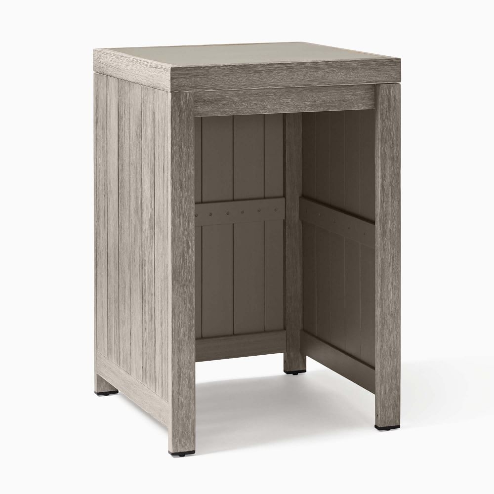 Portside Outdoor Corner Cabinet, Weathered Gray - Image 0