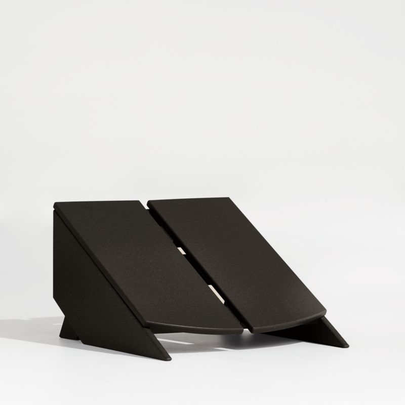 Paso Black Outdoor Adirondack Chair Ottoman by POLYWOOD® - Image 1