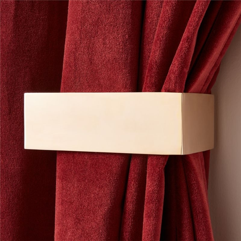 Bend Polished Brass Curtain Tieback - Image 1