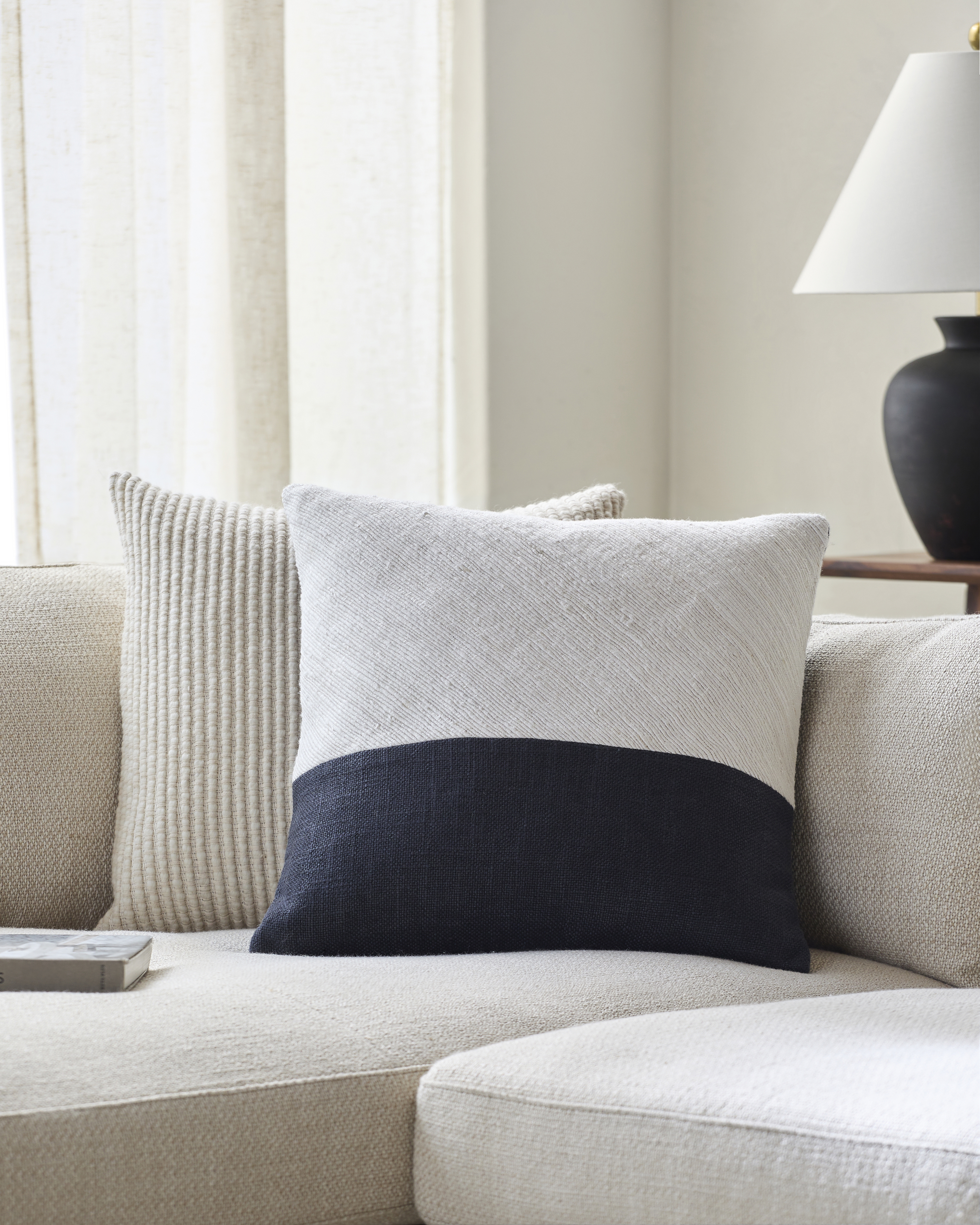 Loomed Luxe LOX-003 22"L x 22"W Down Filled Pillow - Image 1