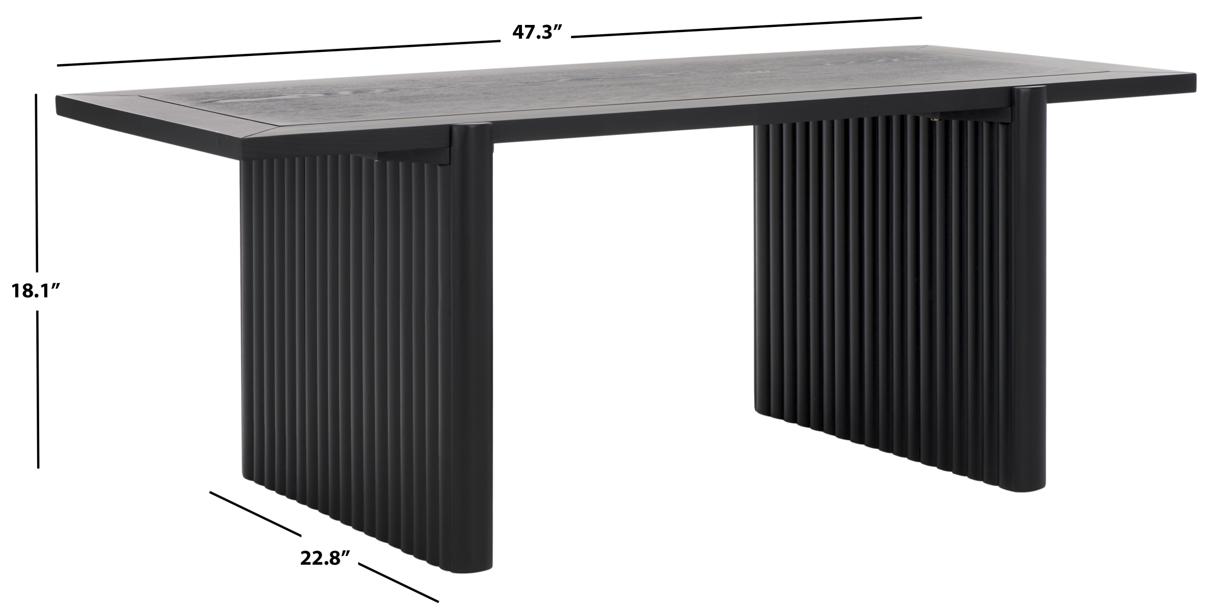 Buckley Rectangle Coffee Table - Black - Safavieh - Image 7