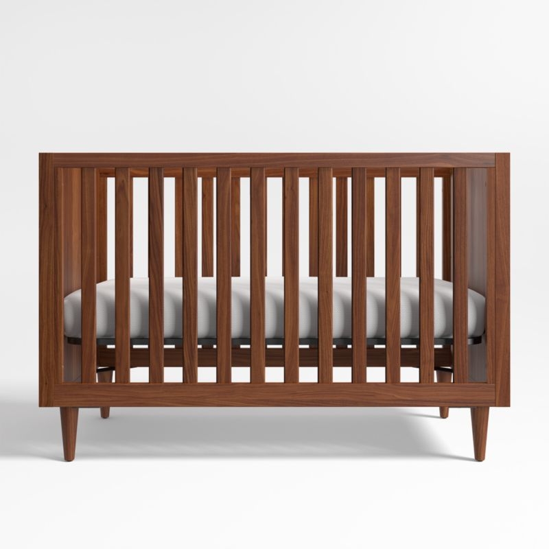 Tatum Walnut Mid-Century Wood Toddler Bed Rail - Image 2