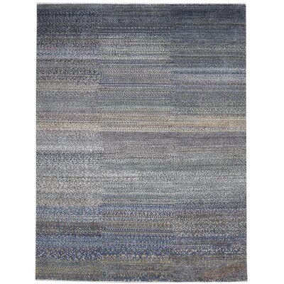 One Of A Kind  Hand-Knotted Modern & Contemporary 9' X 12' Abstract Wool Brown Rug - Image 0