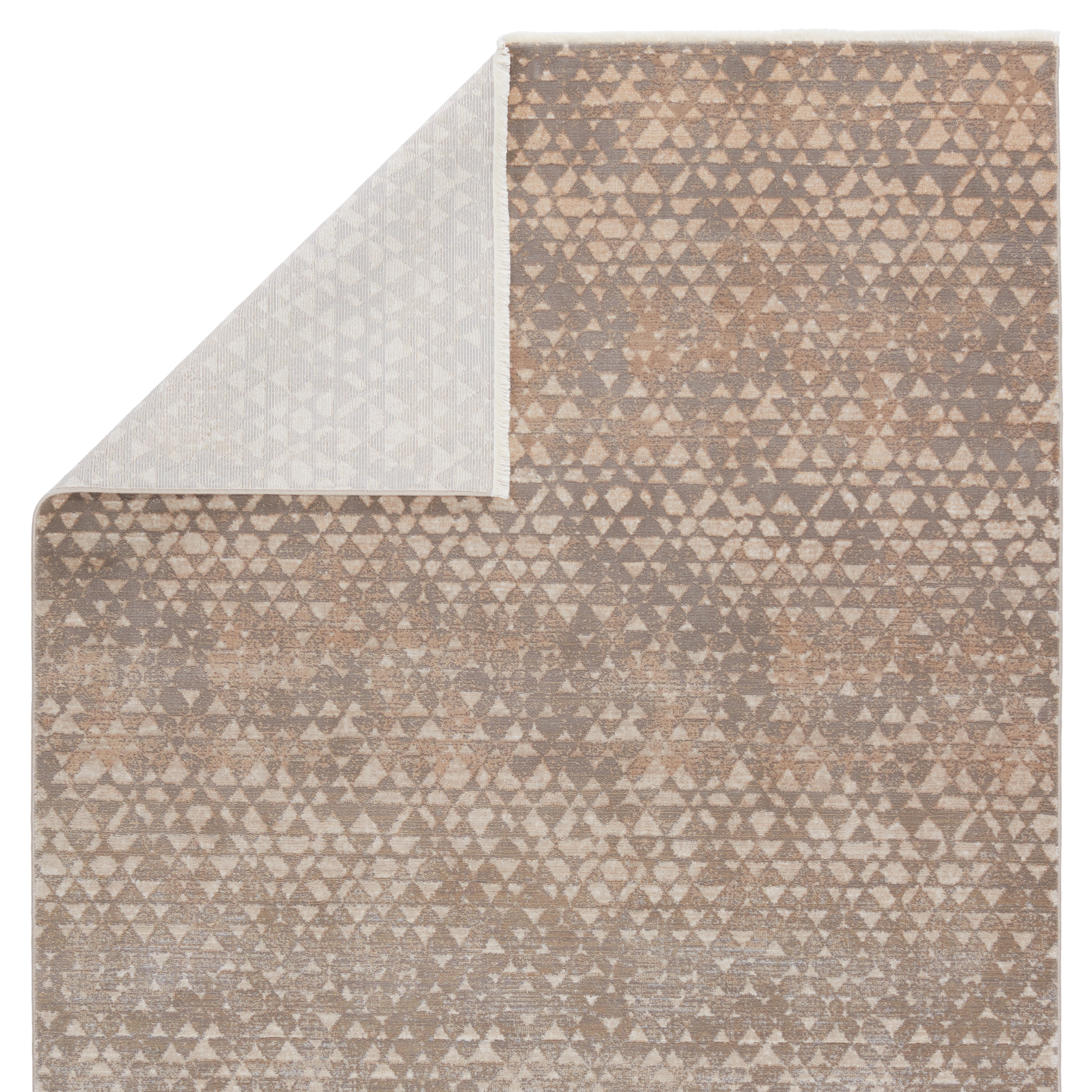 Kevin O'Brien by Sierra Geometric Taupe/ Gray Area Rug (9'6"X12'6") - Image 2