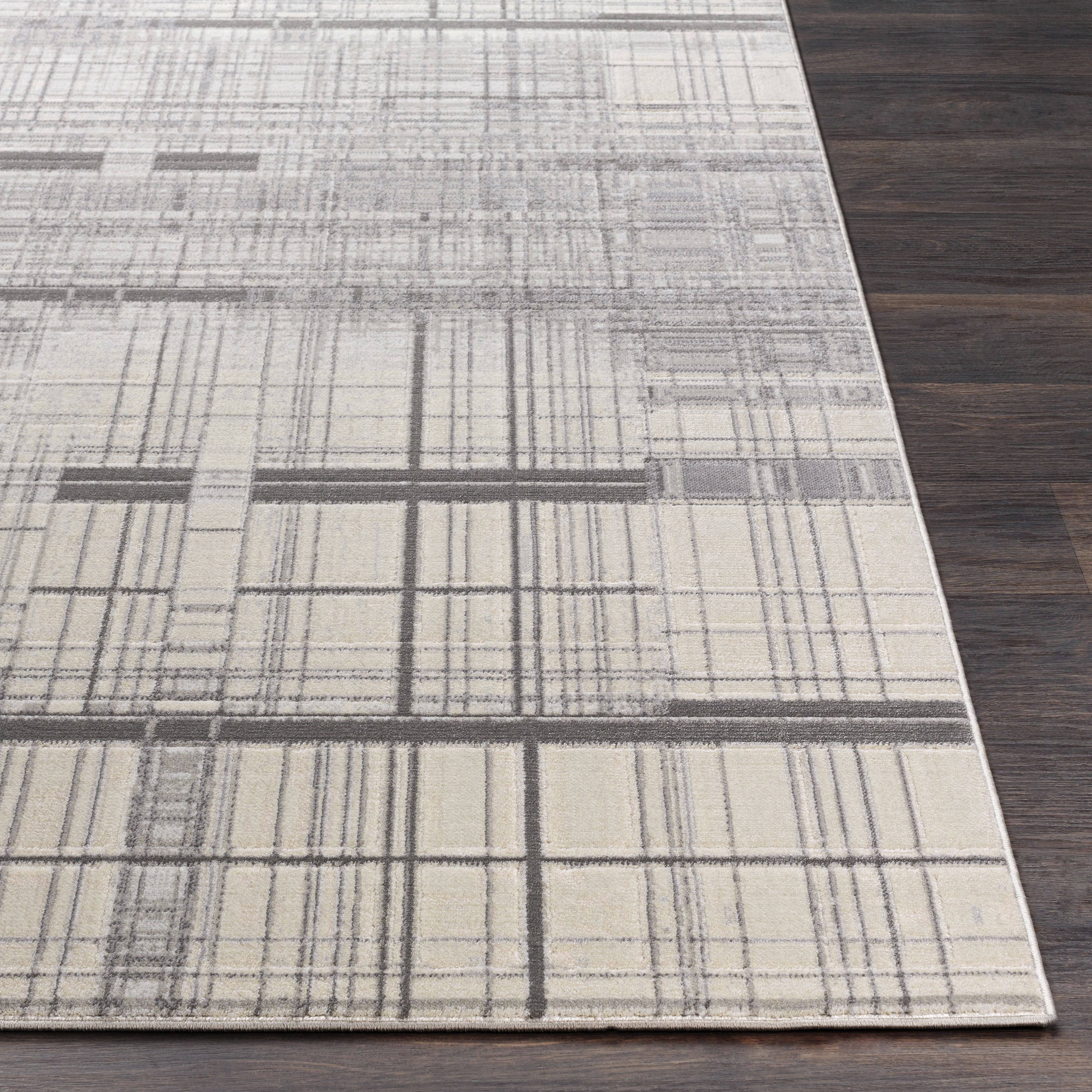 Lagom Gray Indoor 2' x 2'11" Machine Woven Rug - Image 2