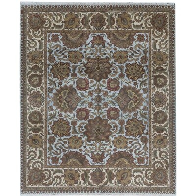 One-of-a-Kind Hand-Knotted Blue/Brown 8'2" x 10' Wool Area Rug - Image 0