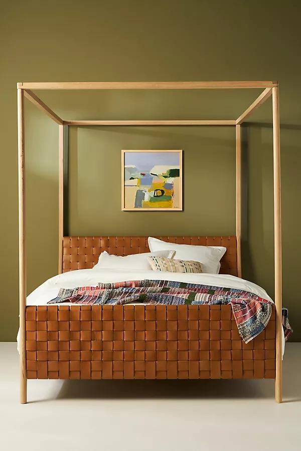 Leather Cove Canopy Bed - Image 0