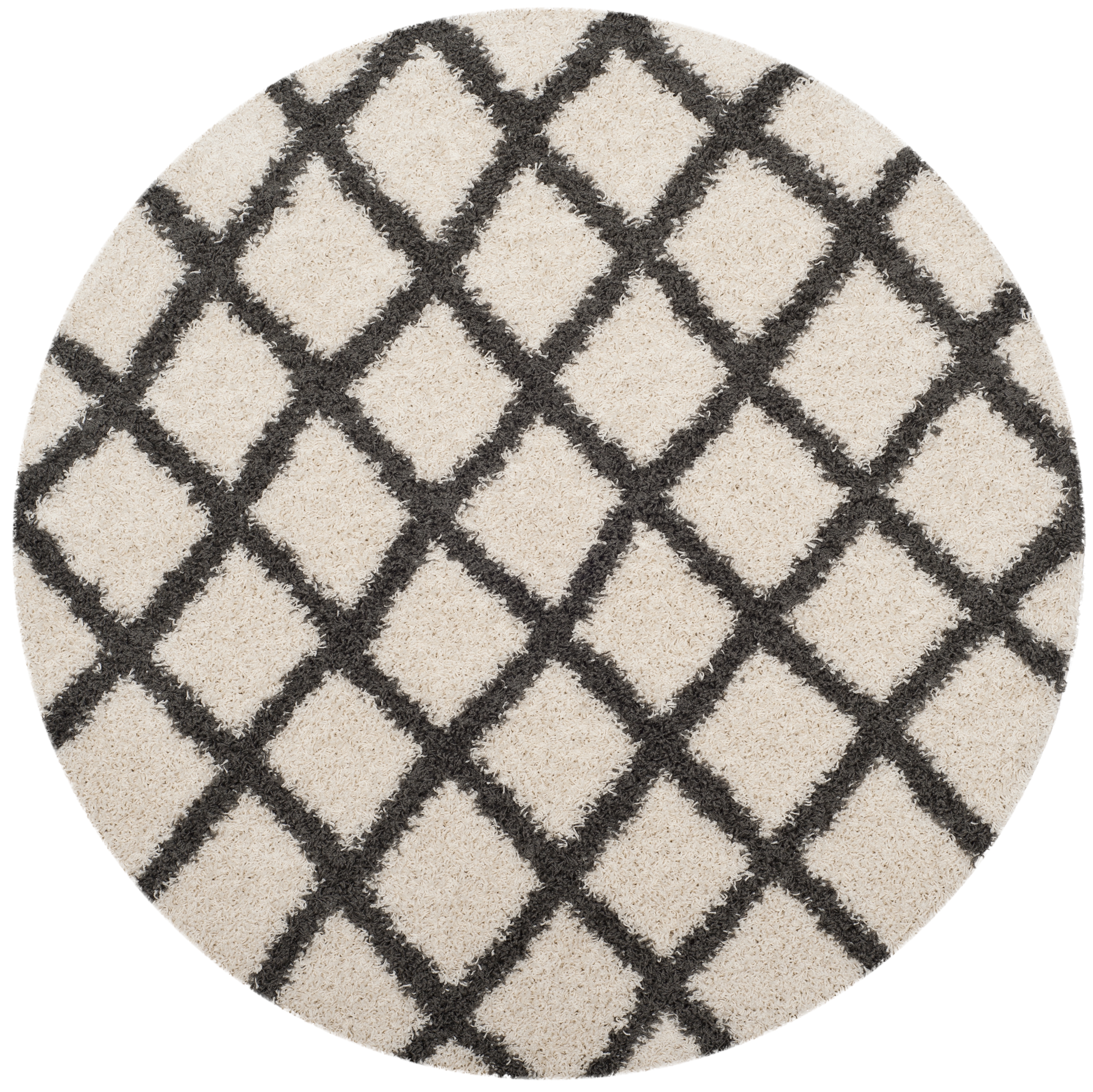 Arlo Home Woven Area Rug, SGDS258H, Ivory/Grey,  6' X 6' Round - Image 0