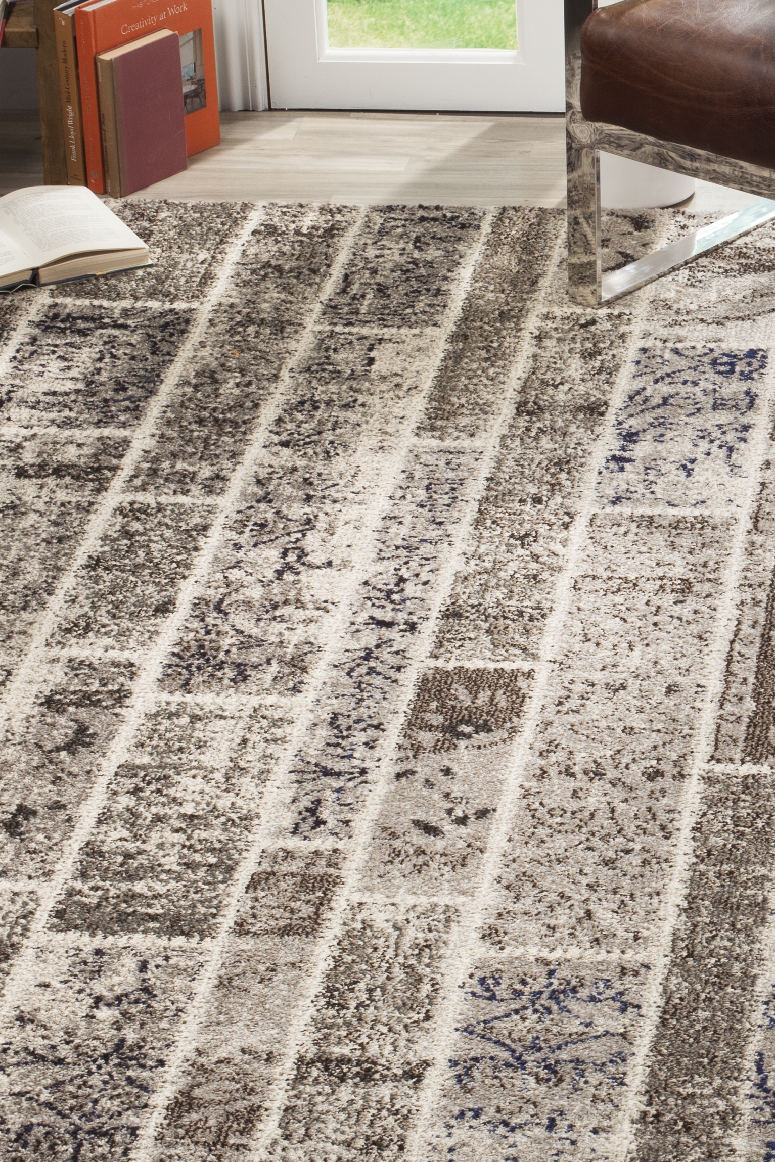 Arlo Home Woven Area Rug, MNC216P, Beige/Multi,  8' X 11' - Image 1