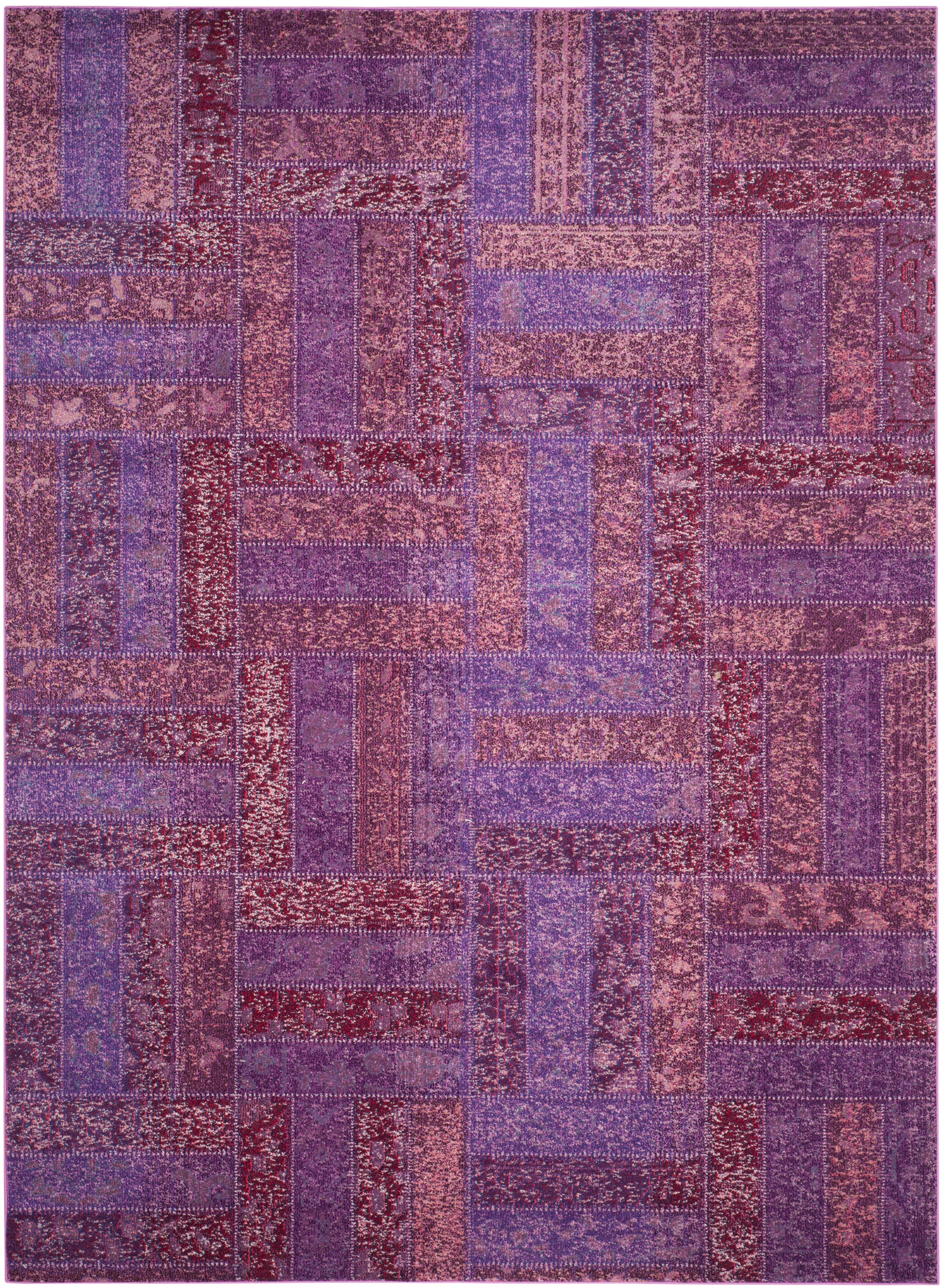 Arlo Home Woven Area Rug, MNC214L, Purple/Multi,  6' 7" X 9' 2" - Image 0