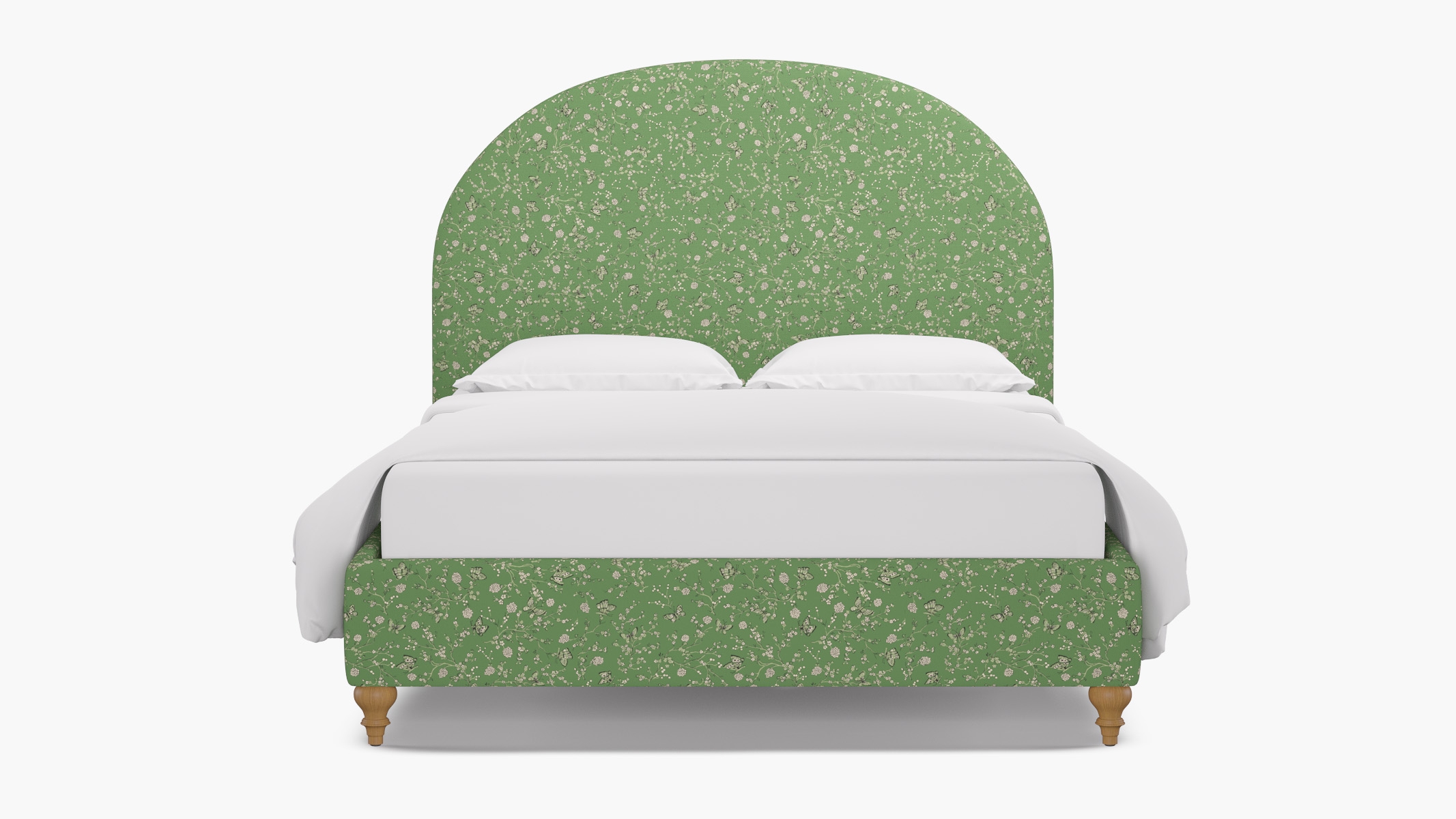 Demilune Bed, Kelly Mariposa, Natural Traditional Turned Leg, Twin - Image 0