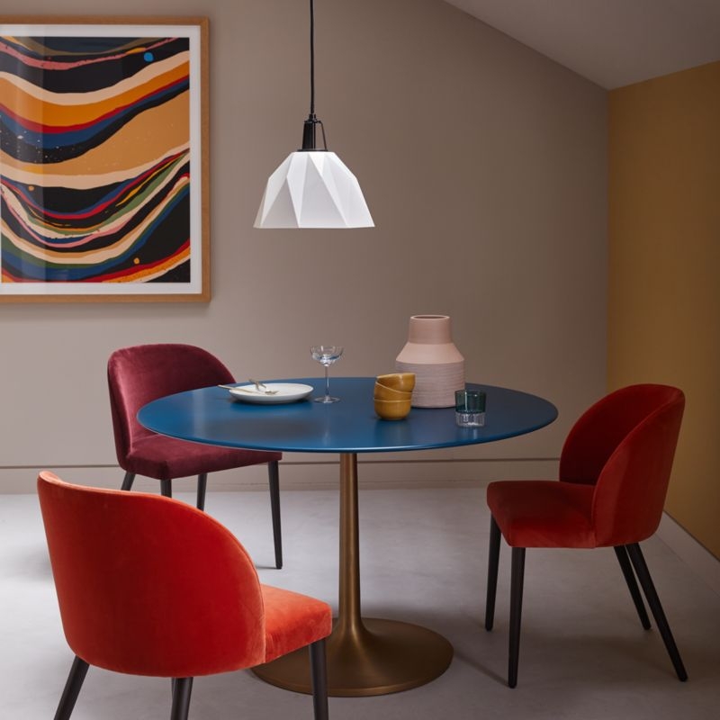 Camille Syrah Velvet Dining Chair - Image 2