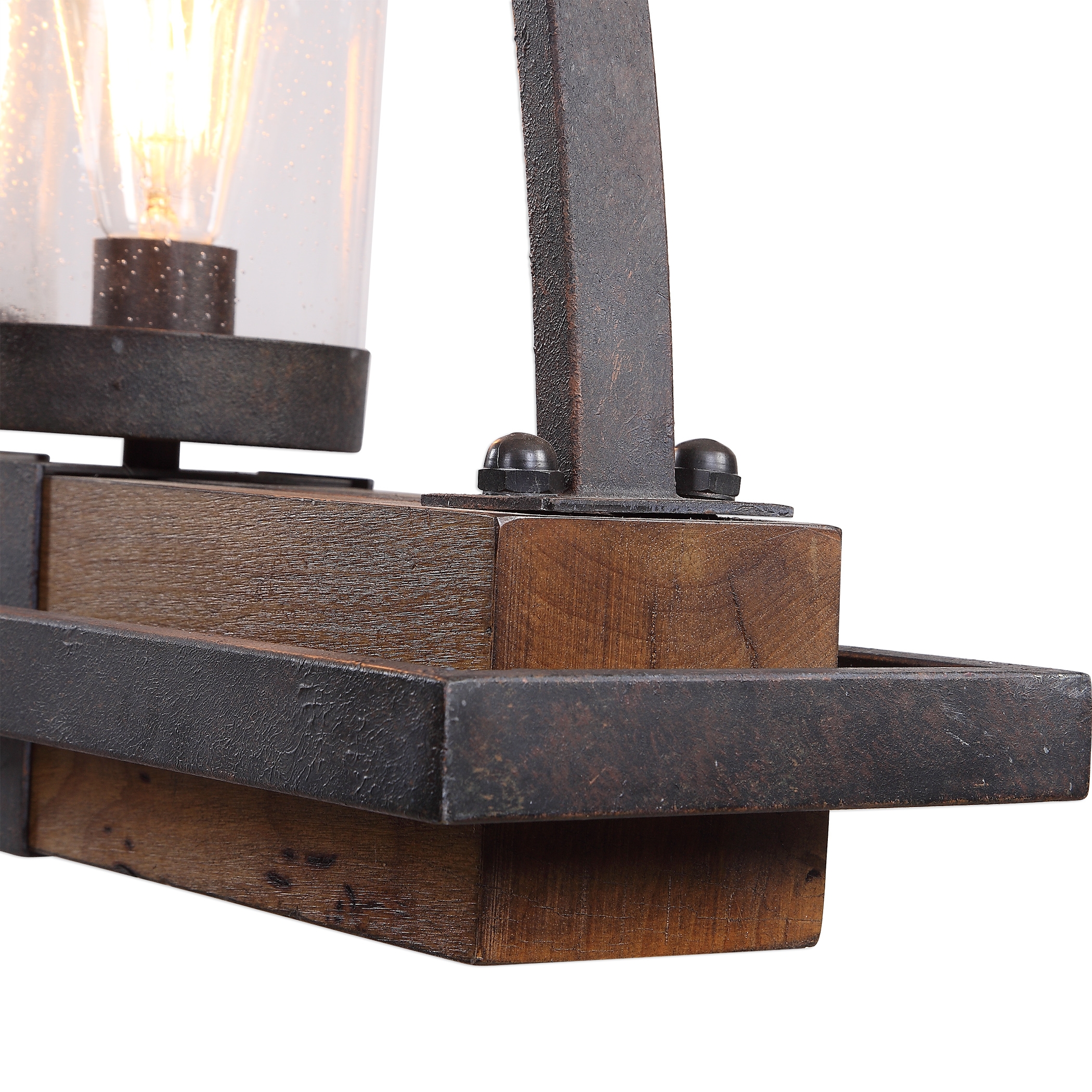 Atwood Rustic Linear Chandelier, 5 Light - Image 2