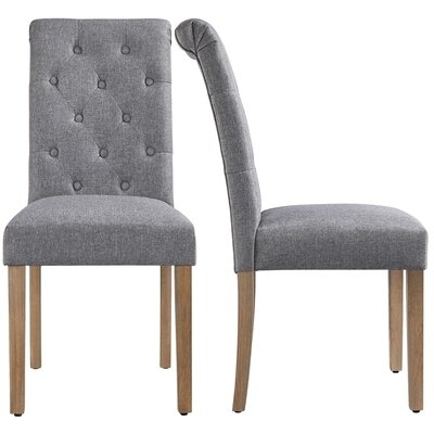 Beacan Tufted Parsons Chair in Beige - Image 0