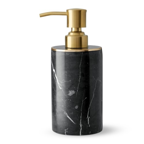 Black Marble and Brass Soap Dispenser - Image 0