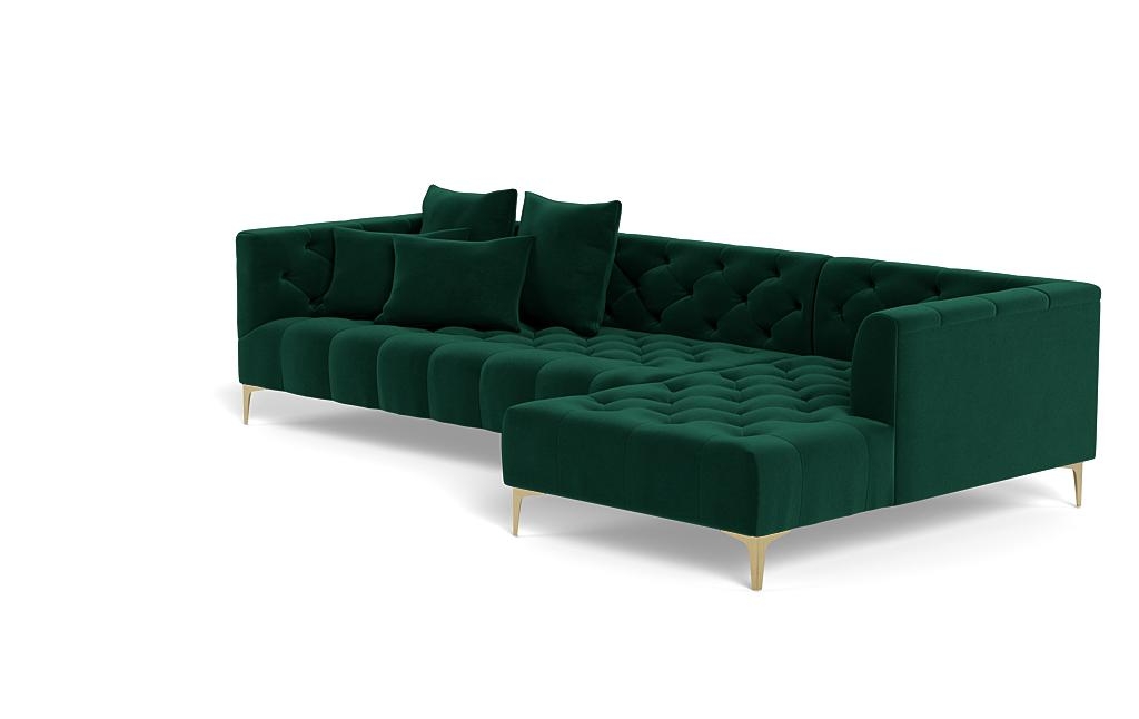 Ms. Chesterfield Sectional Sofa with Right Chaise by Apartment Therapy - Image 2