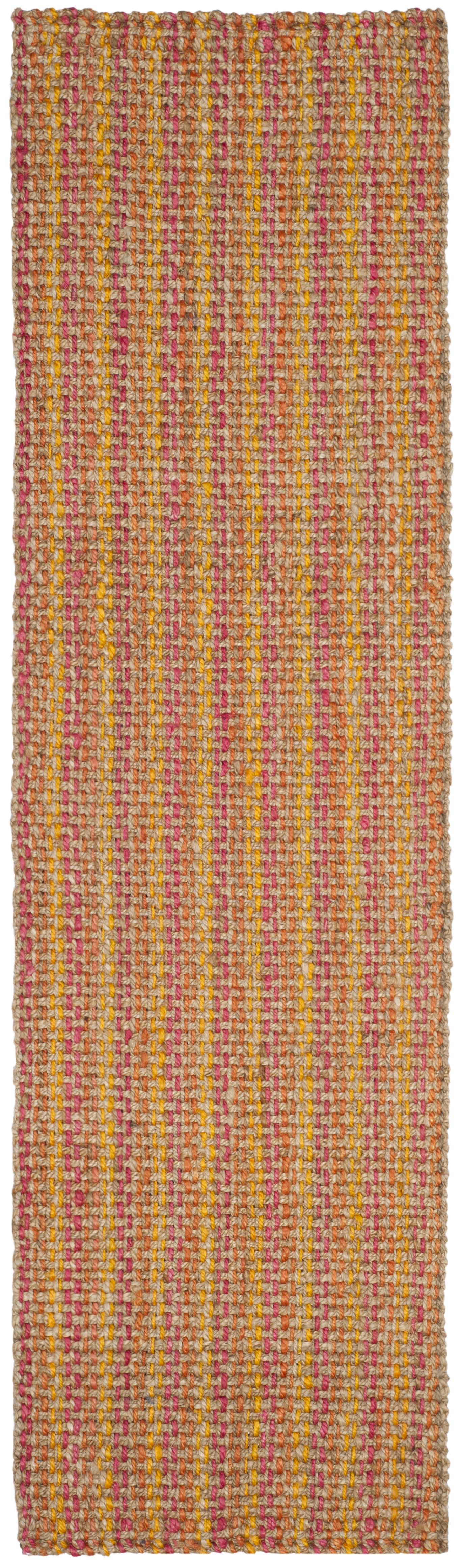 Arlo Home Hand Woven Area Rug, NF262A, Pink/Multi,  2' 3" X 8' - Image 0