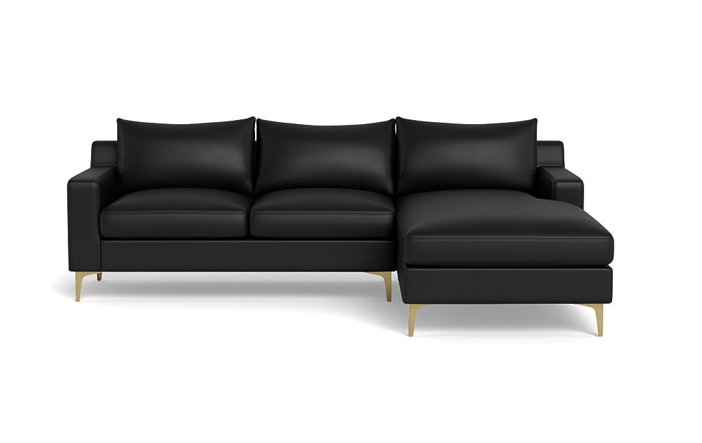 Sloan Leather Right Chaise Sectional - Image 0