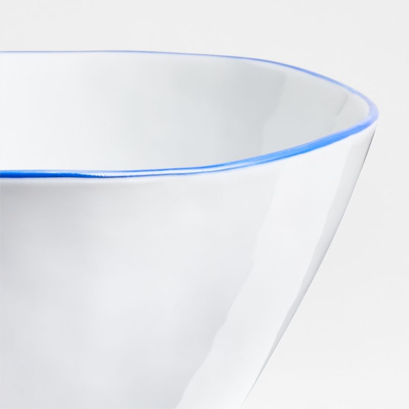 Mercer Blue Rim Porcelain Cereal Bowls, Set of 8 - Image 3